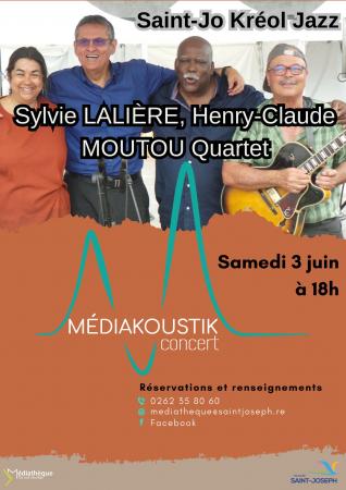 MédiaKoustik accueille le Sylvie LALIERE, Henry-Claude MOUTOU Quartet - Samedi 3 juin à 18 heures