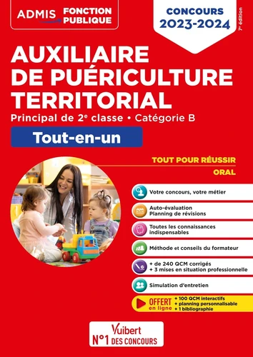 Concours Auxiliaire de puériculture territorial principal de 2ème classe - Catégorie B - Tout-en-un