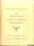 Les proscrits Louis Lambert , Séraphîta