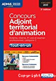 Concours adjoint territorial d'animation