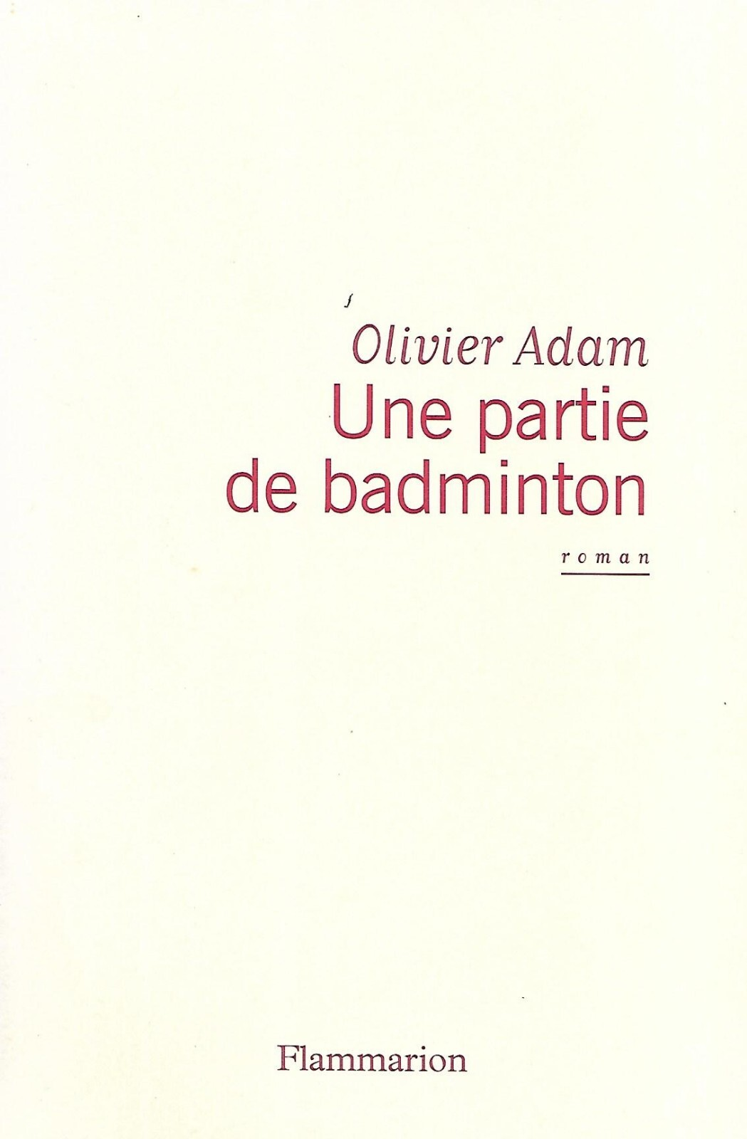 Une partie de badminton