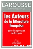 Les auteurs de la littérature française